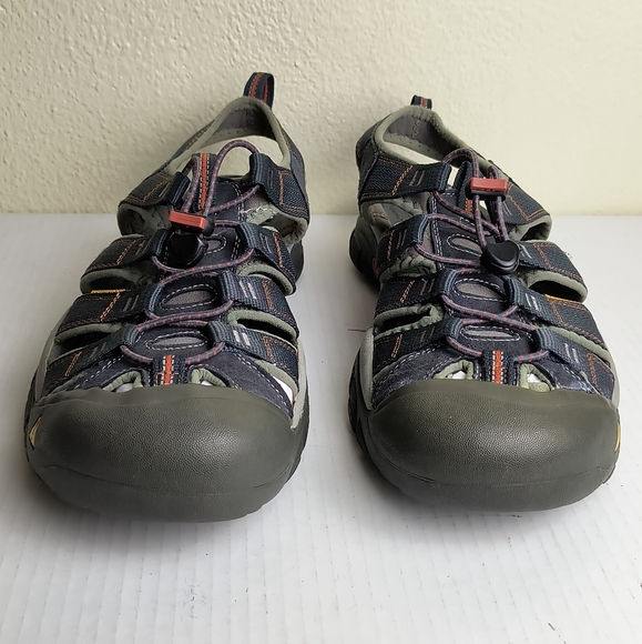Keen Newport H2 Closed Toe Gray and Orange Outdoor Sandals with Rugged Sole 11.5 main image 10